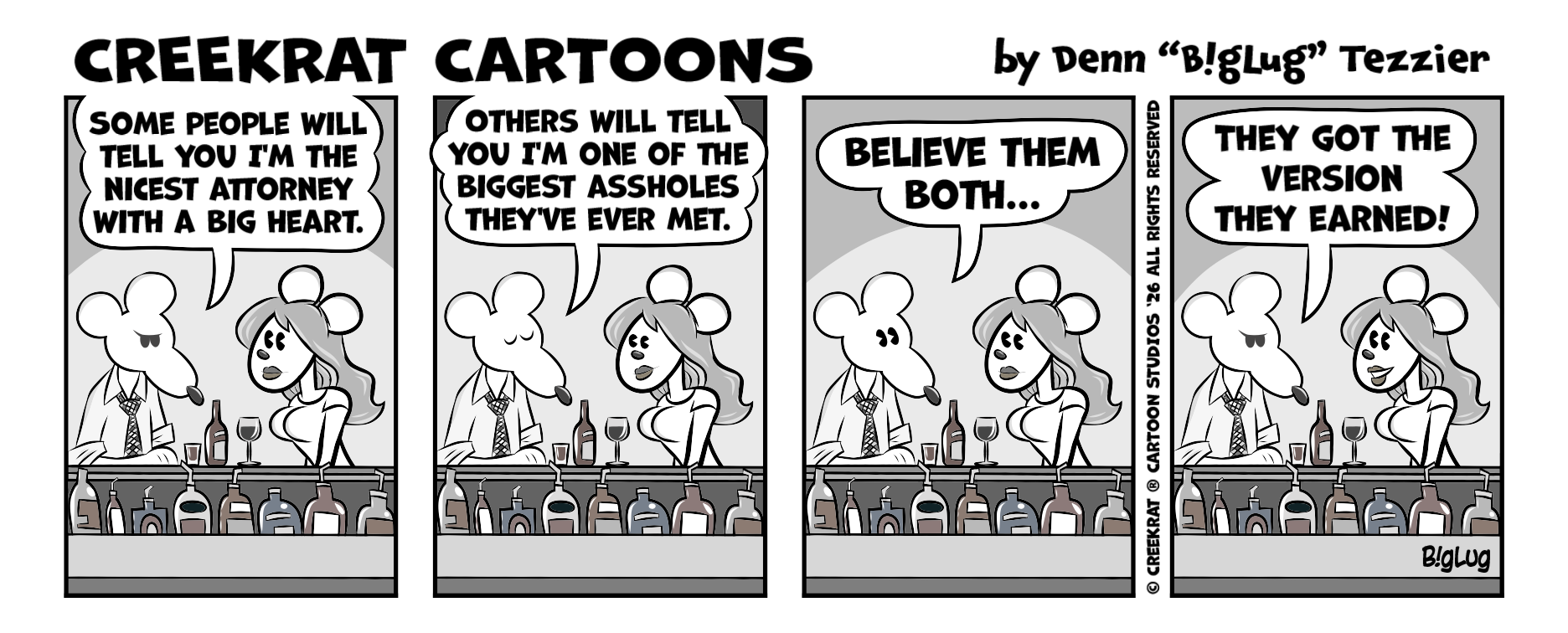 Creek Rat comic strip dated 2026-03-24 version B